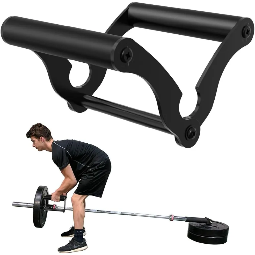 Landmine Barbell Attachment - バーベルバー用Vバーランドマインハンドルアタッチメント、滑り止めラバーハンドル付きソリッドマルチグリップランドマインハンドルアタッチメント