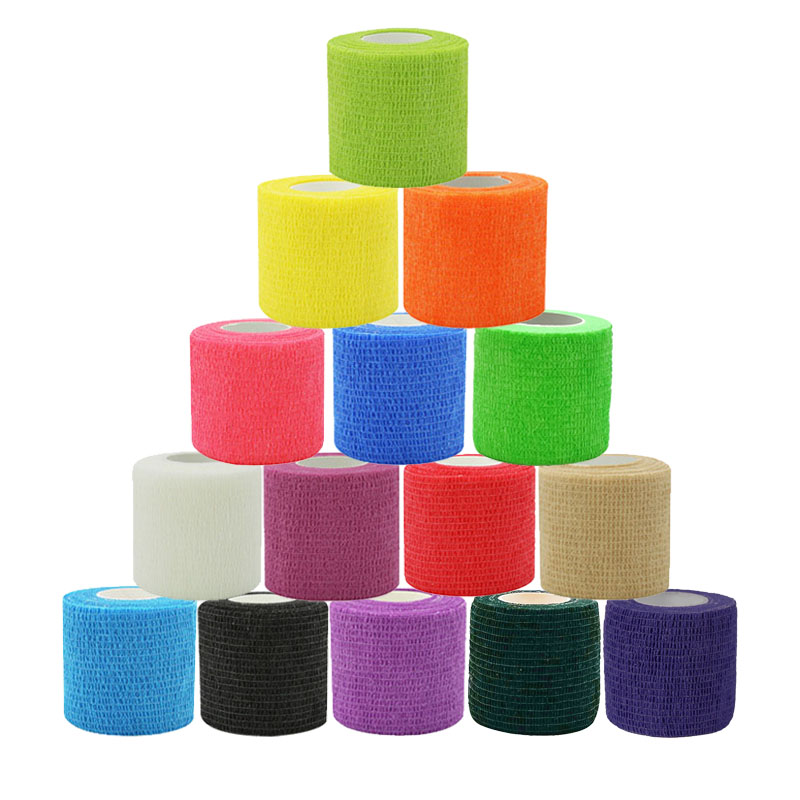 Finger Tape Athletic - 15 個 2.5/5/7.5 センチメートルカラフルなアスレチック自己粘着弾性包帯スポーツラップテープ膝パッド指足首援助キットペットツール