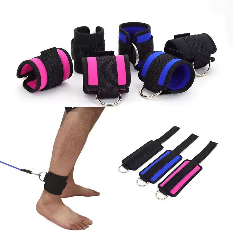 Gear For Crossfit - シングルDリングアンクルストラップ、足首サポートとプロテクター、クロスフィットレッグプーリーストラップ、スポーツフットガード、簡単に着用できます