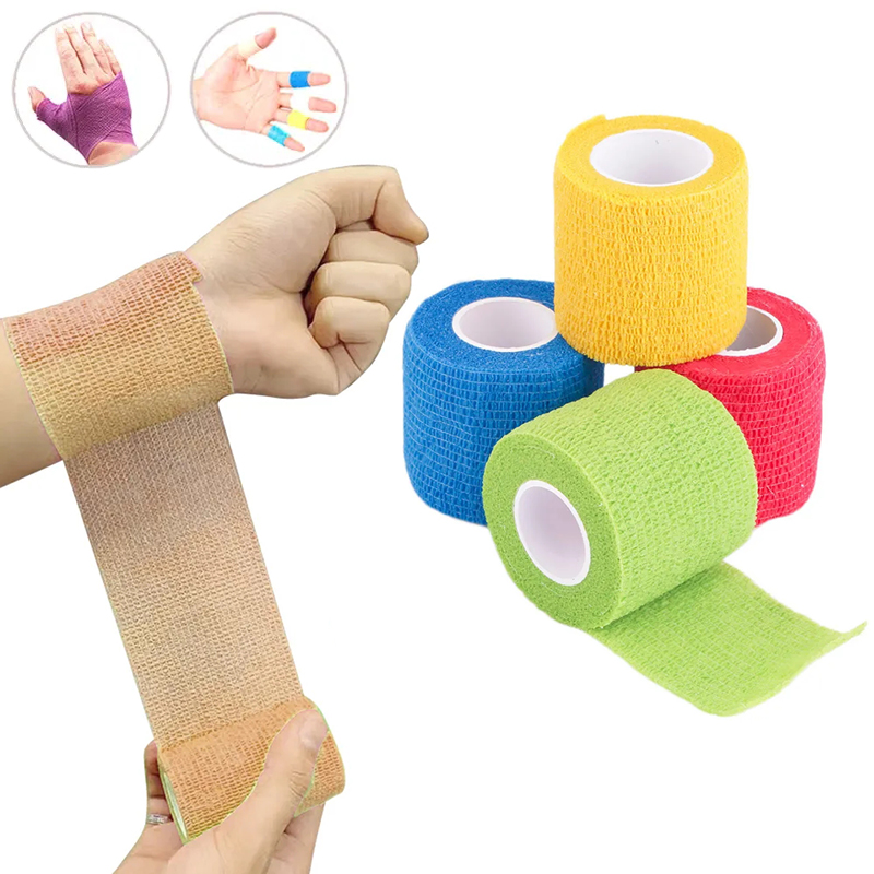 Finger Tape Athletic - 10 センチメートル 4.8 メートルアスレチックラップテープ自己粘着弾性包帯エラストプラストスポーツプロテクター膝指肩タトゥーアクセサリー