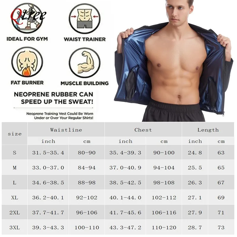 Qtree-Men'sスリミング減量ベスト,ロスジャケット, - Crossfit Weight Vest のレビューと価格