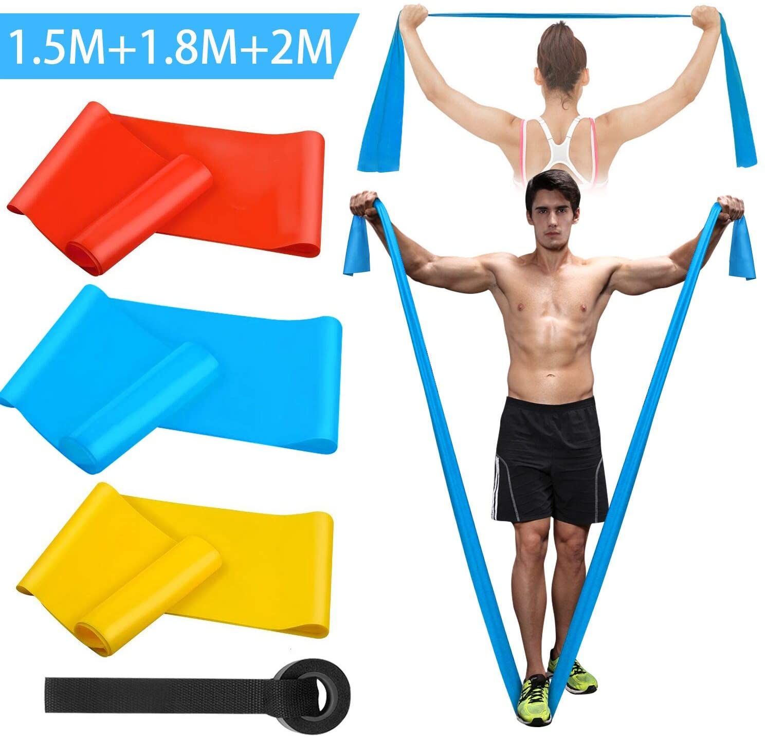 弾性フィットネスバンド 3 個レジスタンスバンド弾性フィット - Finger Tape Athletic のレビューと価格