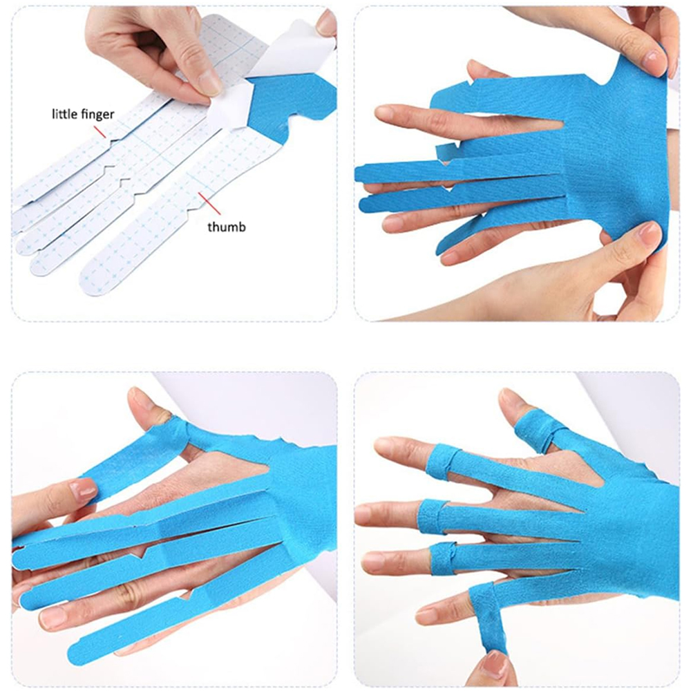 5枚入りプレカットキネシオロジーテープ（手首と指用）、弾性の - Finger Tape Athletic のレビューと価格