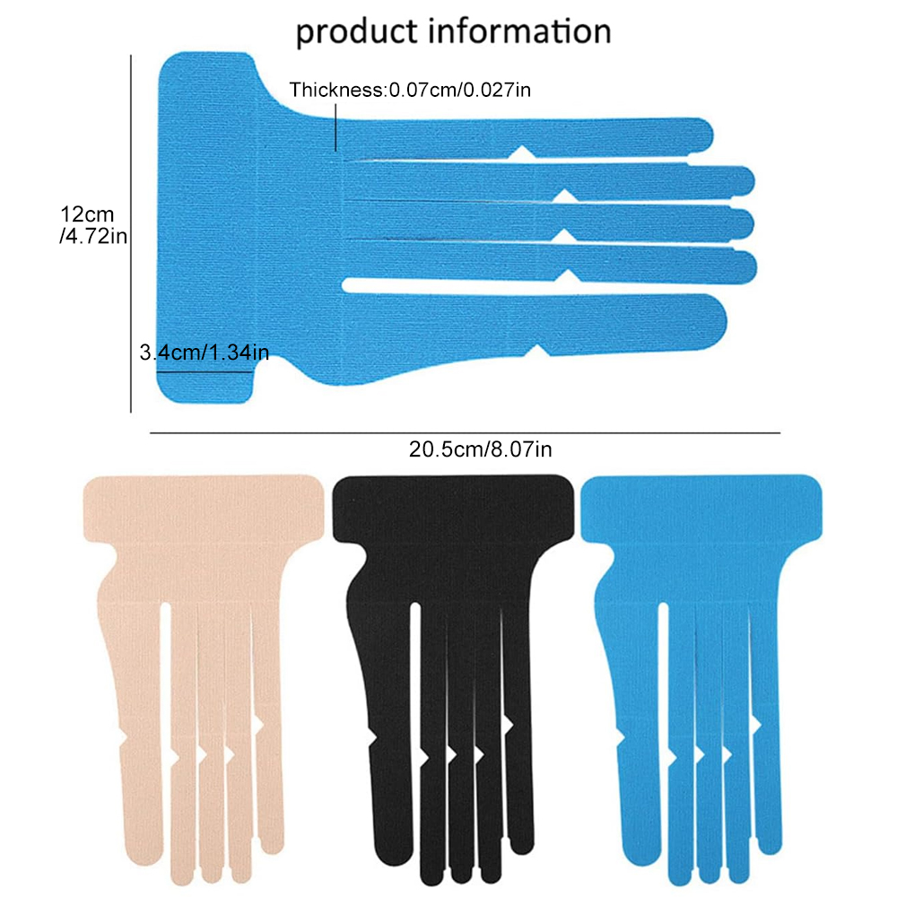 5枚入りプレカットキネシオロジーテープ（手首と指用）、弾性の - Finger Tape Athletic のレビューと価格