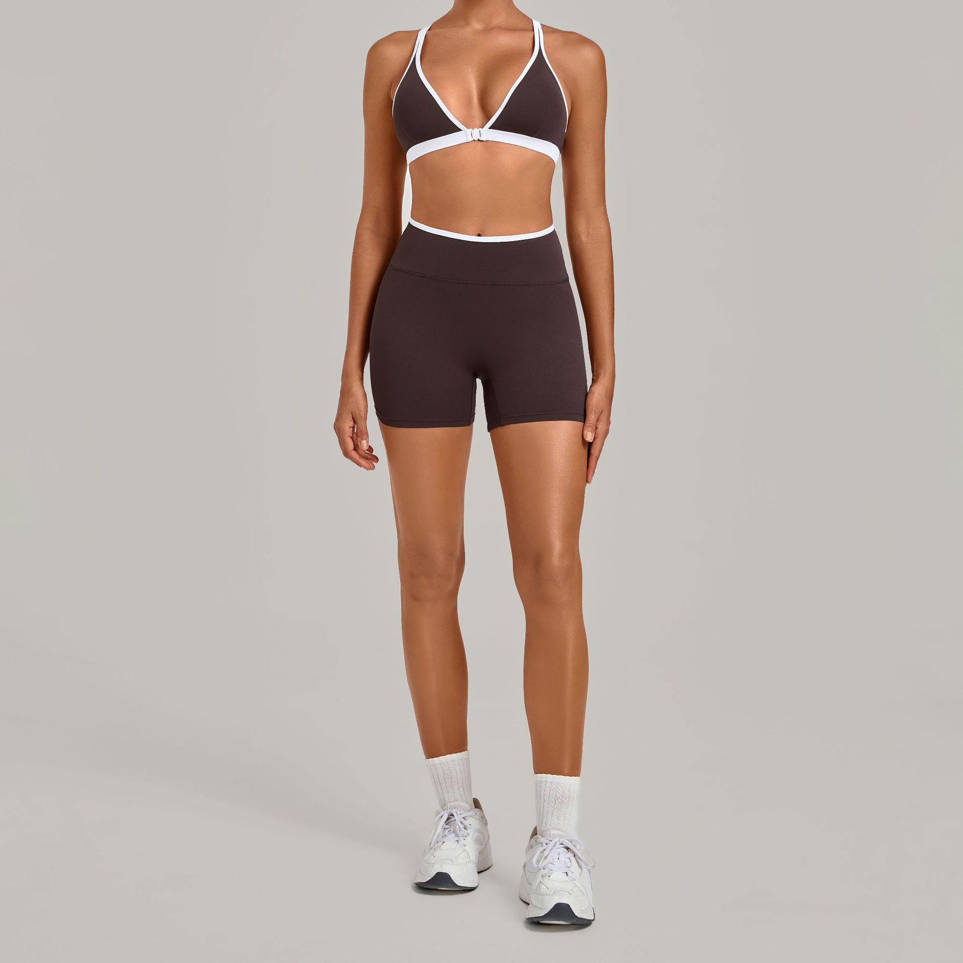 女性用2ピースヨガセット ディープVネック クロスバック ス - Crossfit Workout With Equipment のレビューと価格