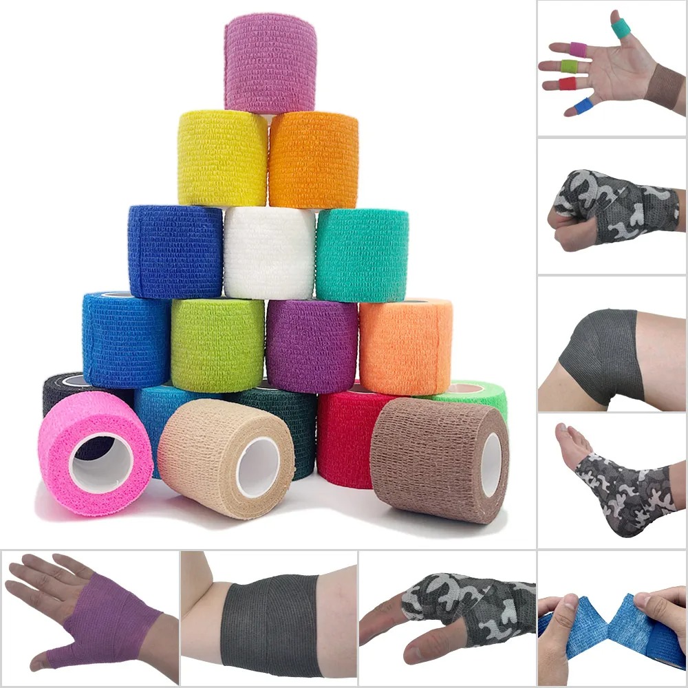 18 色カラフルなアスレチックラップテープ自己粘着弾性包帯エ - Finger Tape Athletic のレビューと価格